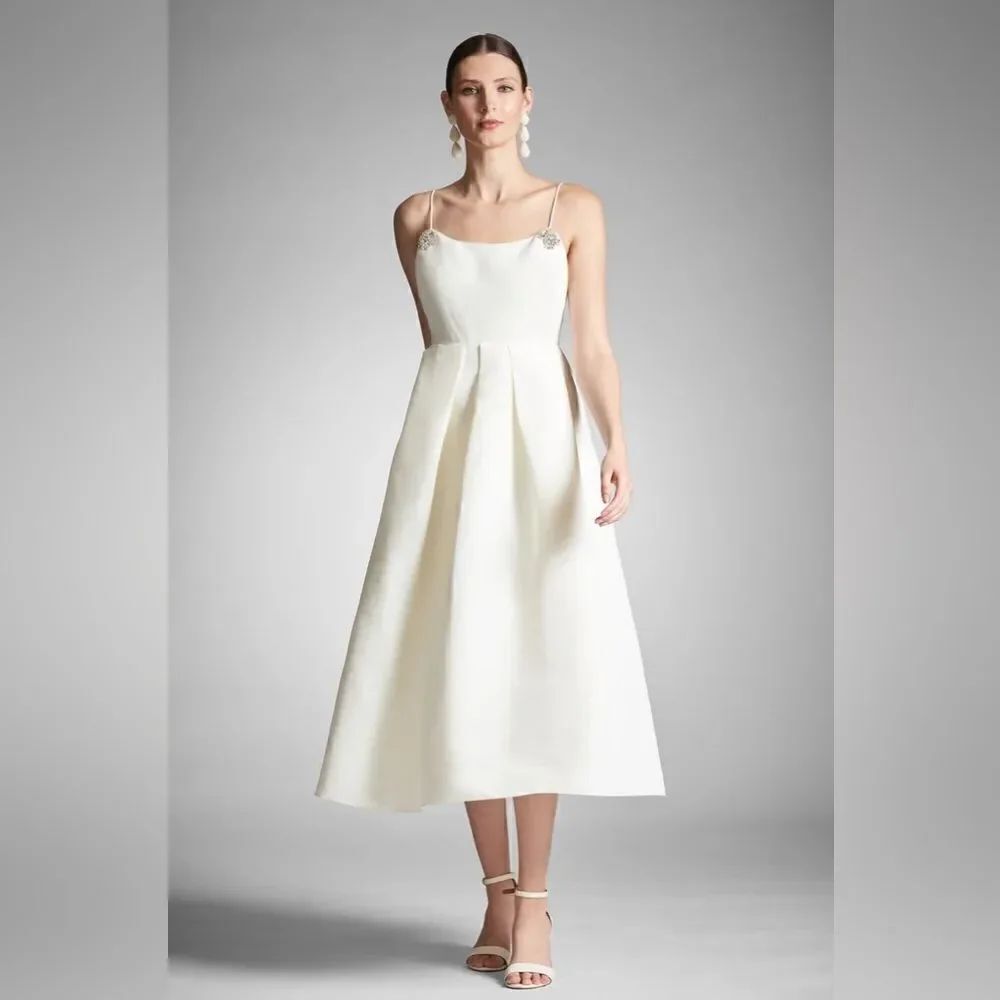 SACHIN & BABI Audra Dress - Ivory Pleated Ballerina Gown/ size 4